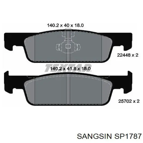 Sapatas do freio dianteiras de disco Sangsin SP1787 preço, a partir de 26,66 USD