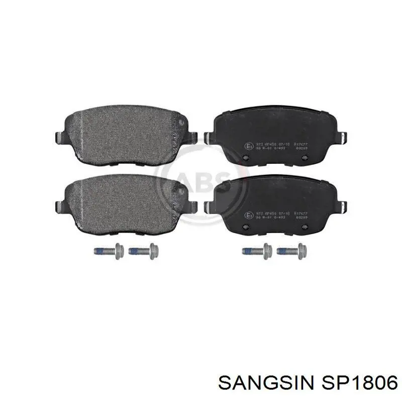 SP1806 Sangsin Sapatas do freio dianteiras de disco
