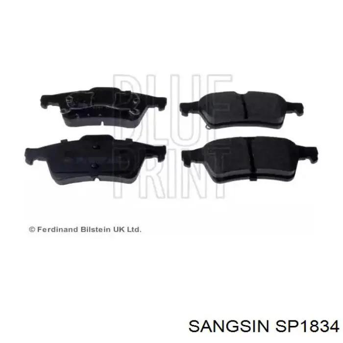 Sapatas do freio traseiras de disco Sangsin SP1834 preço, a partir de 24,66 USD