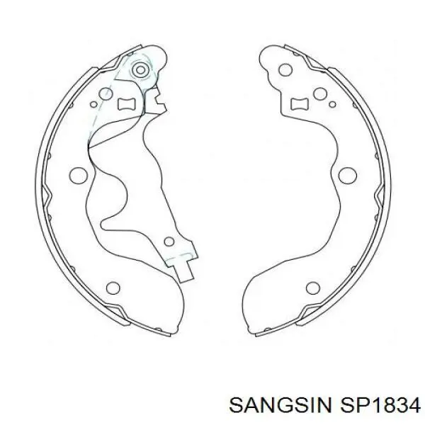 SP1834 Sangsin Sapatas do freio traseiras de disco