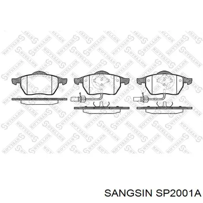 Sapatas do freio dianteiras de disco Sangsin SP2001A preço, a partir de 39,23 USD