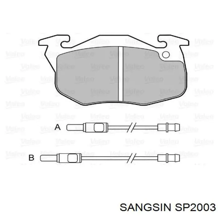 Compre SP2003 Sangsin Sapatas do freio dianteiras de disco