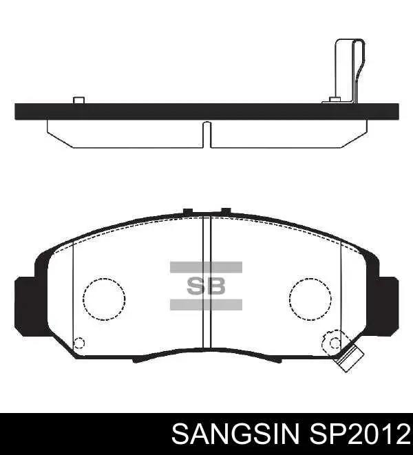 Sapatas do freio dianteiras de disco Sangsin SP2012 preço, a partir de 30,77 USD