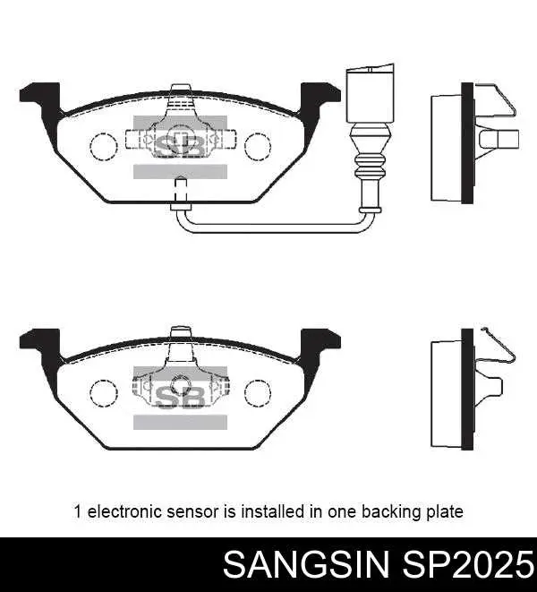 Sapatas do freio dianteiras de disco Sangsin SP2025 preço, a partir de 36,56 USD
