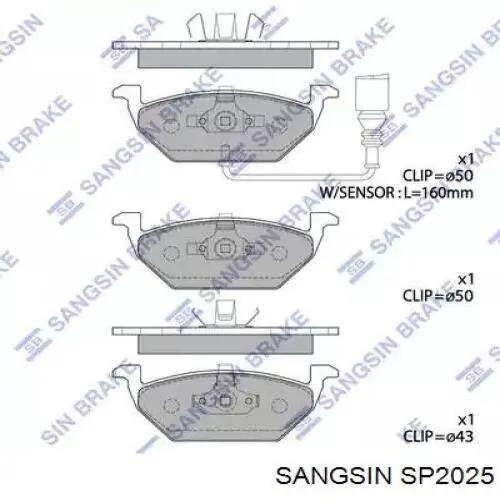 Compre SP2025 Sangsin Sapatas do freio dianteiras de disco