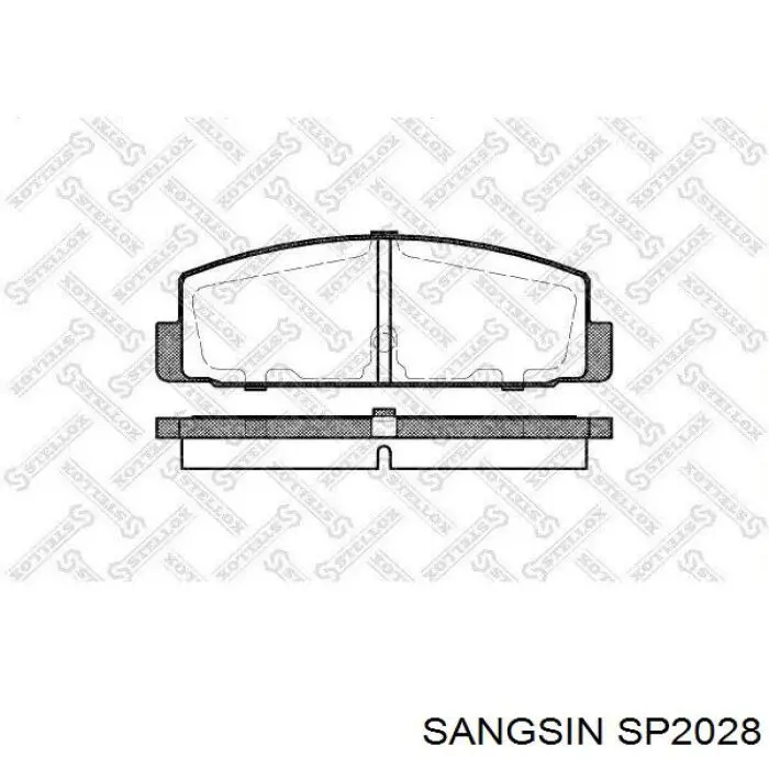 Compre SP2028 Sangsin Sapatas do freio traseiras de disco