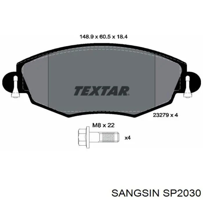 Sapatas do freio dianteiras de disco Sangsin SP2030 preço, a partir de 33,42 USD