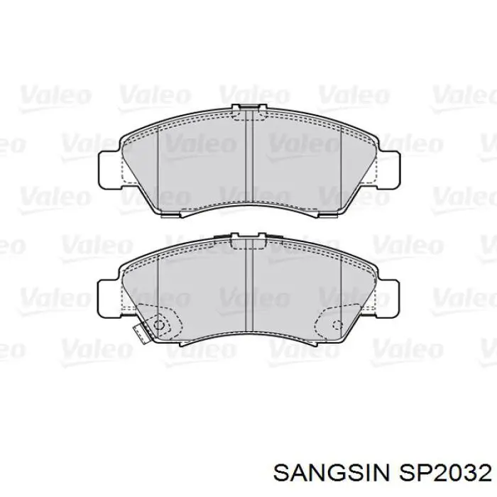 Compre SP2032 Sangsin Sapatas do freio dianteiras de disco