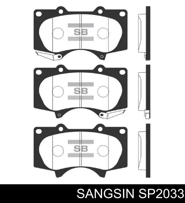 Sapatas do freio dianteiras de disco Sangsin SP2033 preço, a partir de 31,38 USD