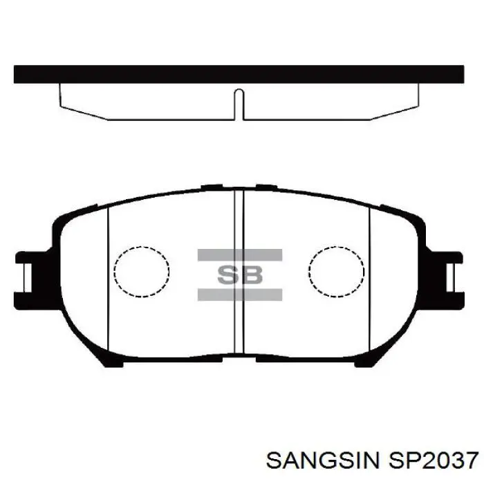 Sapatas do freio dianteiras de disco Sangsin SP2037 preço, a partir de 61,16 USD