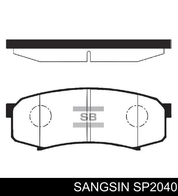 Sapatas do freio traseiras de disco Sangsin SP2040 preço, a partir de 20,59 USD