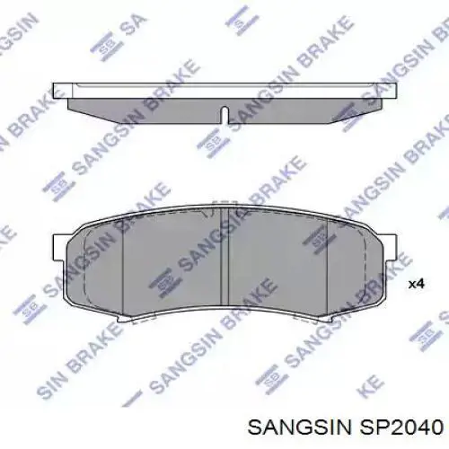 Compre SP2040 Sangsin Sapatas do freio traseiras de disco