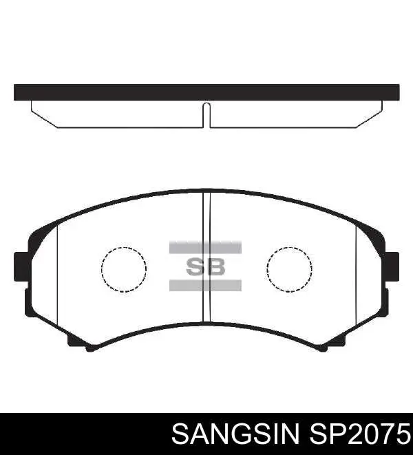 Sapatas do freio dianteiras de disco Sangsin SP2075 preço, a partir de 27,83 USD