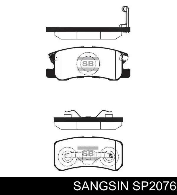 Sapatas do freio traseiras de disco Sangsin SP2076 preço, a partir de 23,20 USD