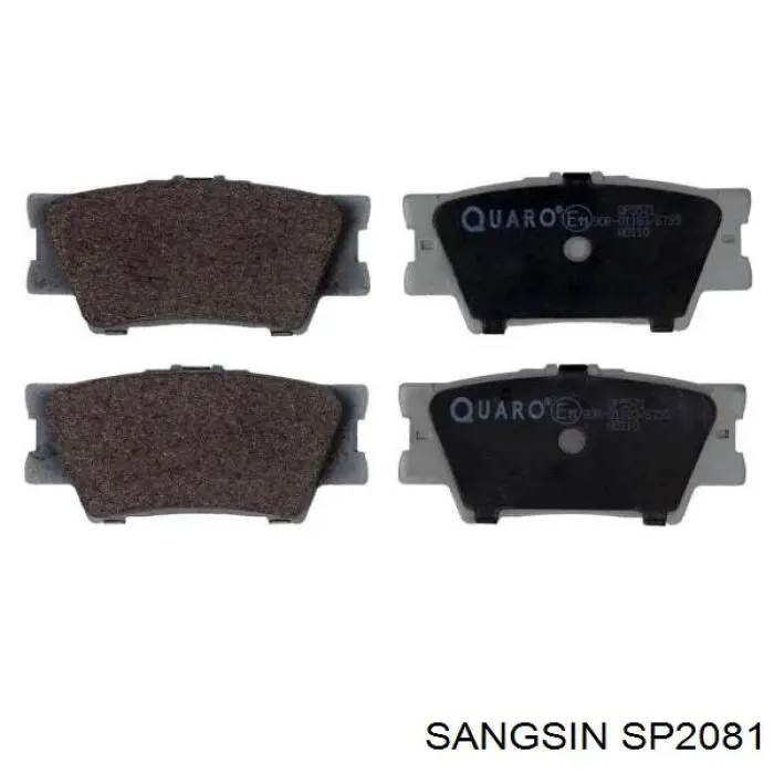 Compre SP2081 Sangsin Sapatas do freio traseiras de disco