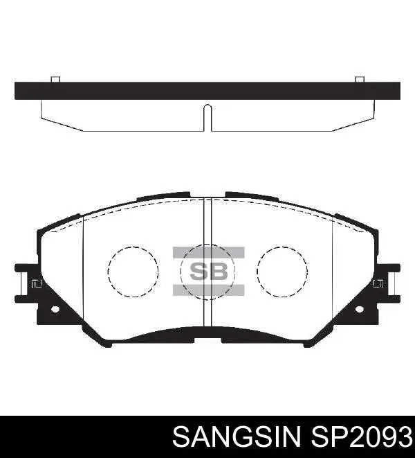 Sapatas do freio dianteiras de disco Sangsin SP2093 preço, a partir de 26,70 USD