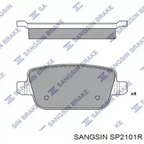 Sapatas do freio traseiras de disco Sangsin SP2101R preço, a partir de 13,20 USD