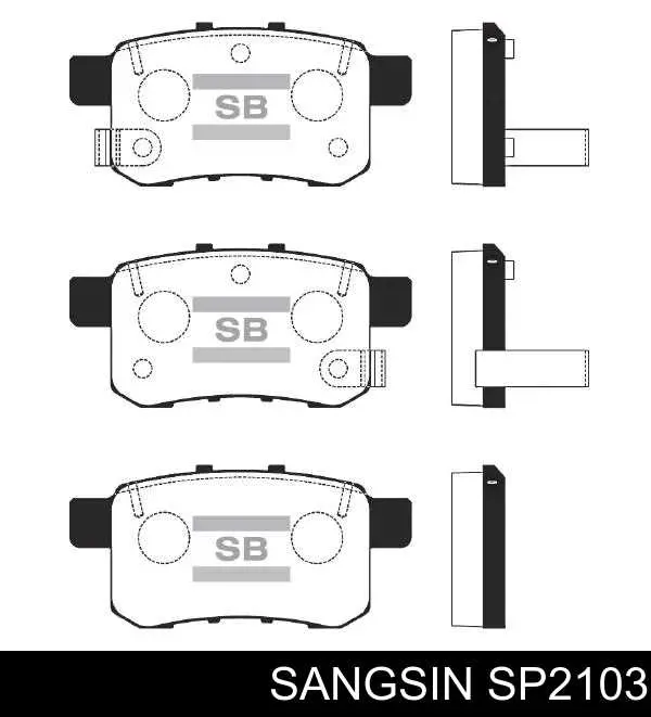 Sapatas do freio traseiras de disco Sangsin SP2103 preço, a partir de 28,60 USD