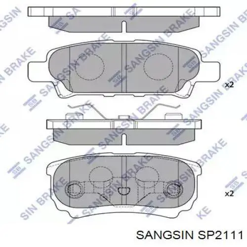 Sapatas do freio traseiras de disco Sangsin SP2111 preço, a partir de 23,52 USD