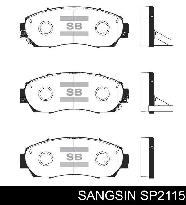 Sapatas do freio dianteiras de disco Sangsin SP2115 preço, a partir de 36,50 USD