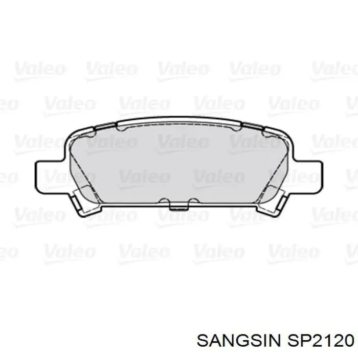 Compre SP2120 Sangsin Sapatas do freio traseiras de disco