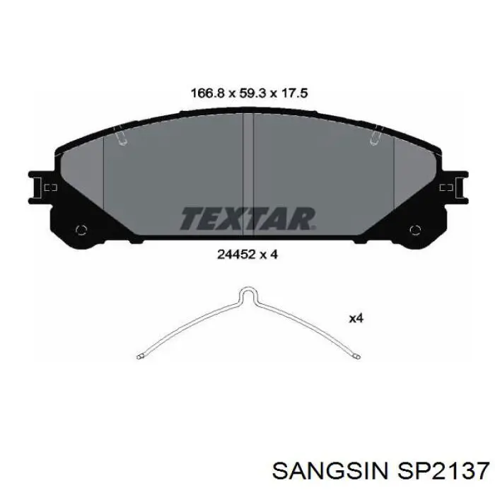 Compre SP2137 Sangsin Sapatas do freio dianteiras de disco