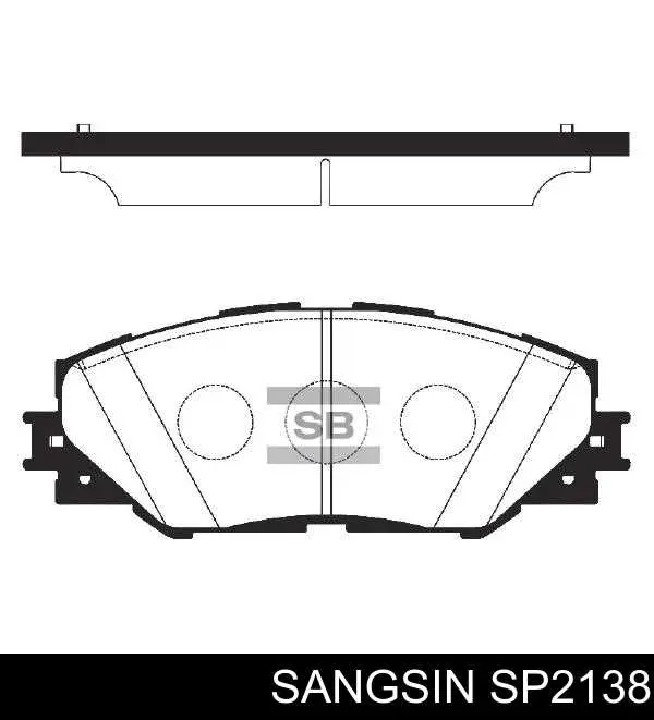 Sapatas do freio dianteiras de disco Sangsin SP2138 preço, a partir de 33,40 USD