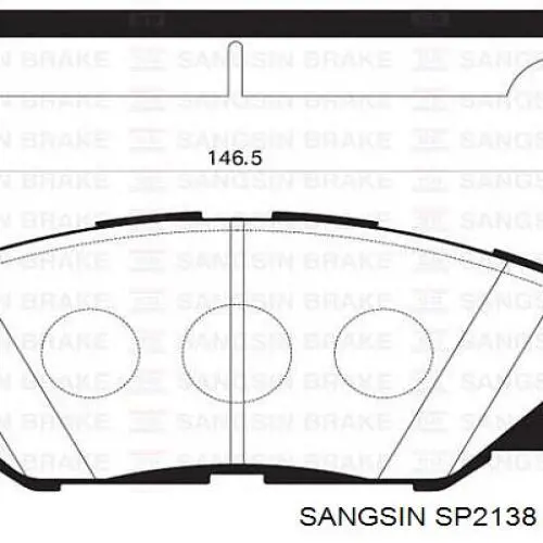 Compre SP2138 Sangsin Sapatas do freio dianteiras de disco