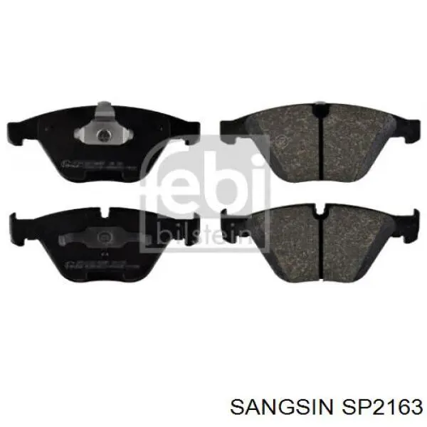 SP2163 Sangsin Sapatas do freio dianteiras de disco