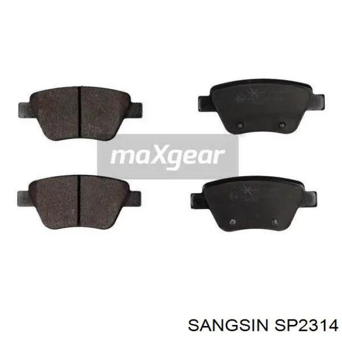 Sapatas do freio traseiras de disco Sangsin SP2314 preço, a partir de 30,06 USD