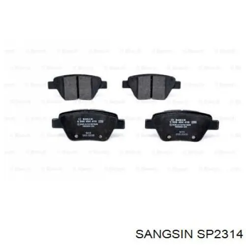 Sapatas do freio traseiras de disco Sangsin SP2314 preço, a partir de 30,06 USD