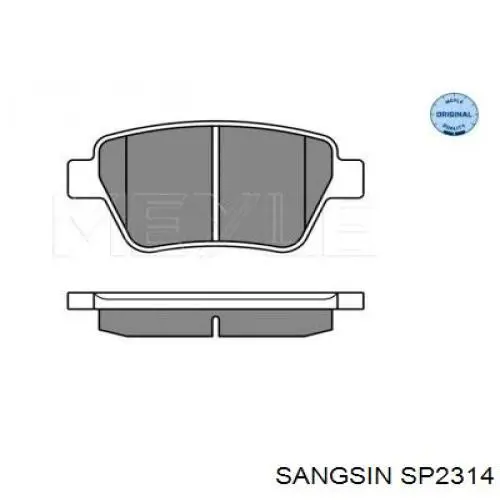 Compre SP2314 Sangsin Sapatas do freio traseiras de disco