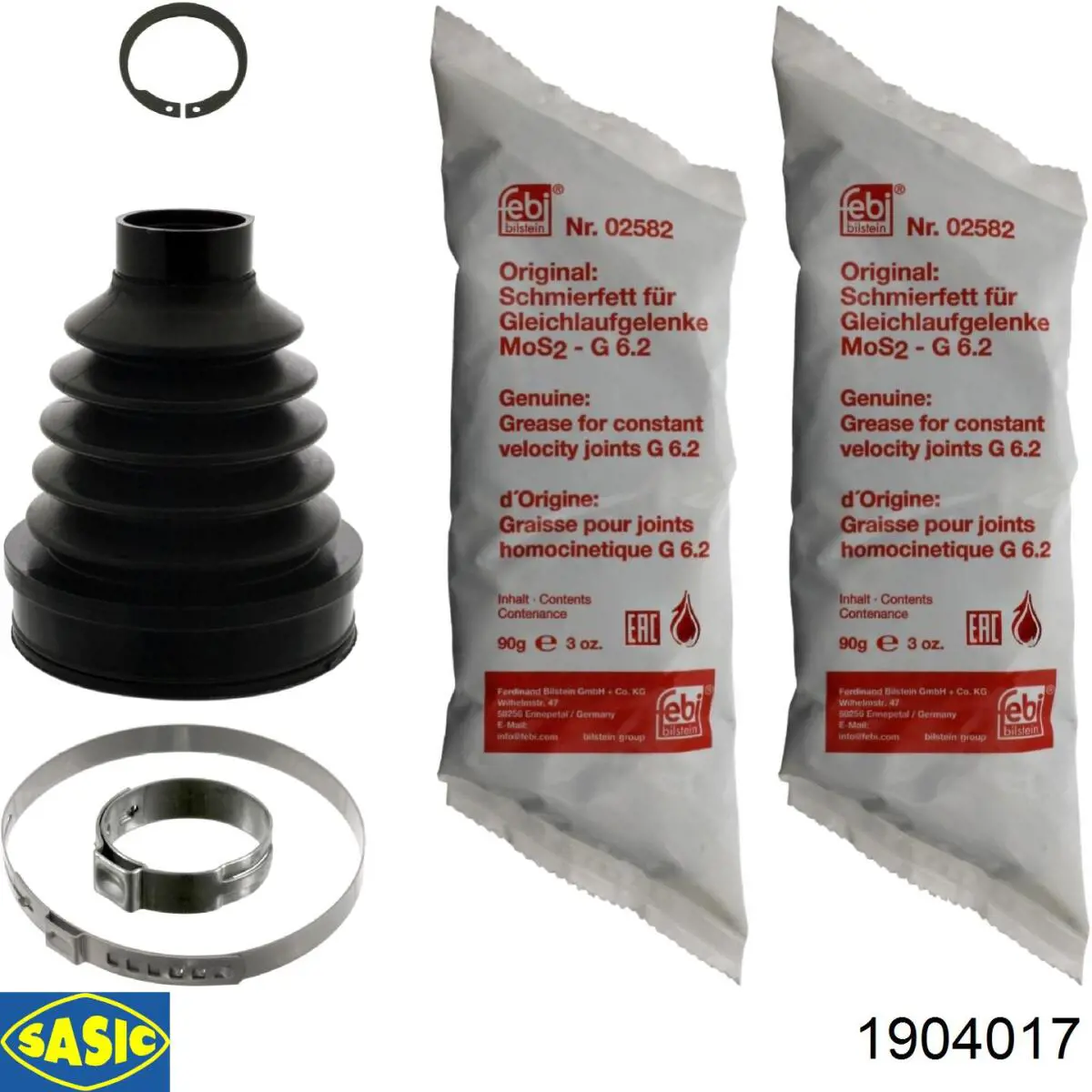 Compre 1904017 Sasic Bota de proteção interna de junta homocinética do semieixo dianteiro
