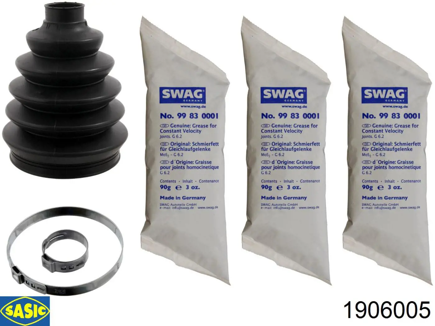 Compre 1906005 Sasic Bota de proteção externa de junta homocinética do semieixo dianteiro