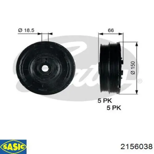 Compre 2156038 Sasic Polia de cambota