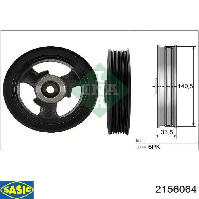 Compre 2156064 Sasic Polia de cambota