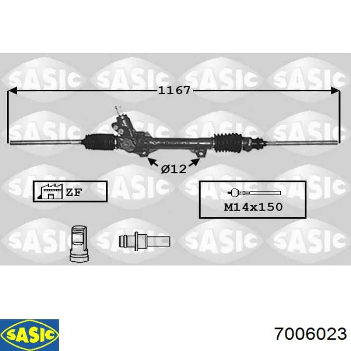 Cremalheira da direção Sasic 7006023 preço, a partir de 274,59 USD