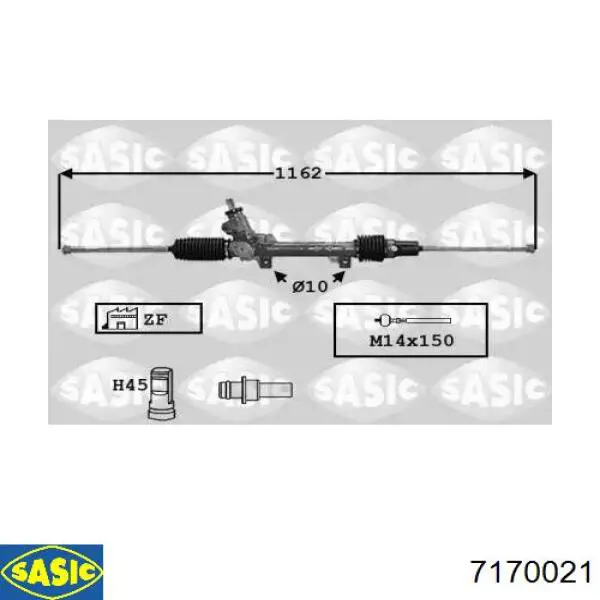Cremalheira da direção Sasic 7170021 preço, a partir de 302,40 USD