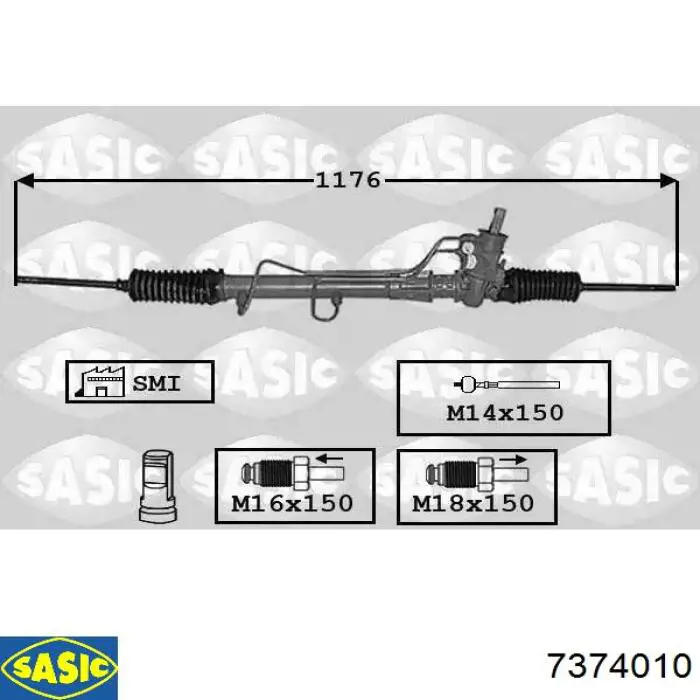 Cremalheira da direção 7701470742 Renault (RVI)