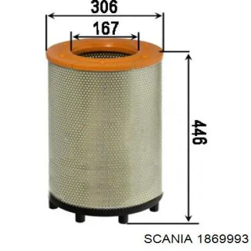 Compre 1869993 Scania Filtro de ar