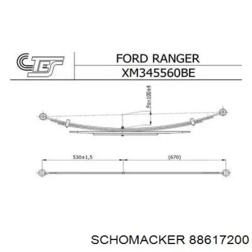 Compre 88617200 Schomacker Suspensão de lâminas traseiro