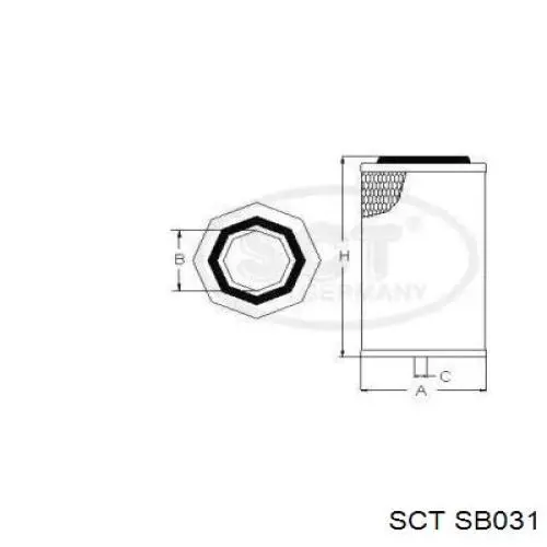Filtro de ar B2W005PR JC Premium