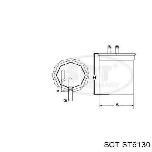 Compre ST6130 SCT Filtro de combustível