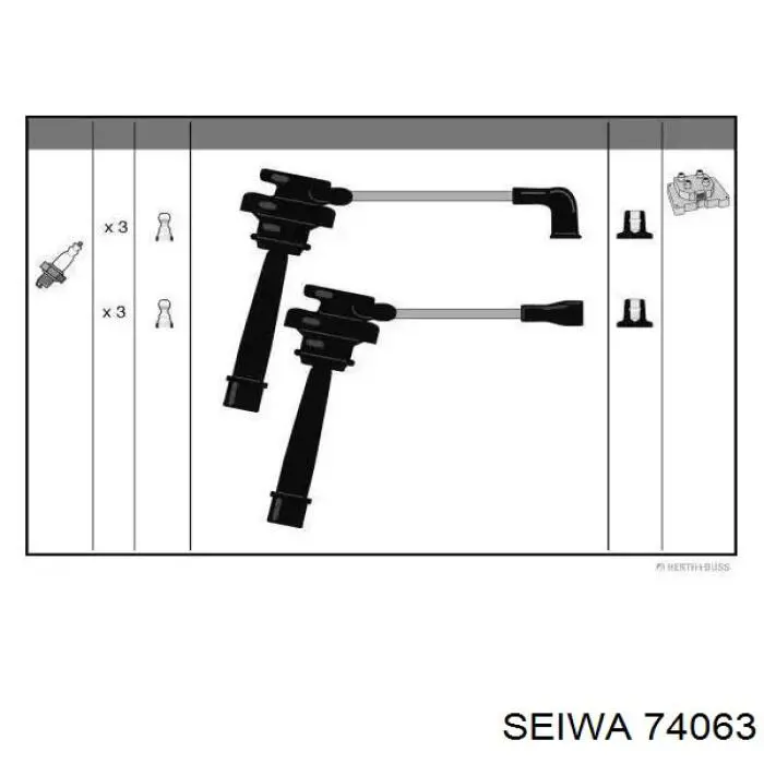 Compre 74063 Seiwa Fios de alta voltagem, kit