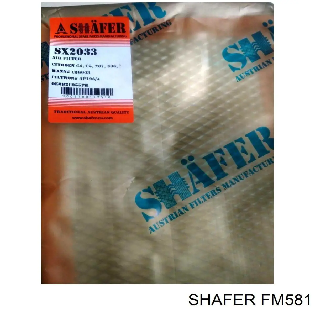 FM581 Shafer Filtro de combustível