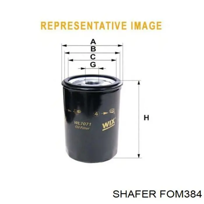 Filtro de óleo Shafer FOM384