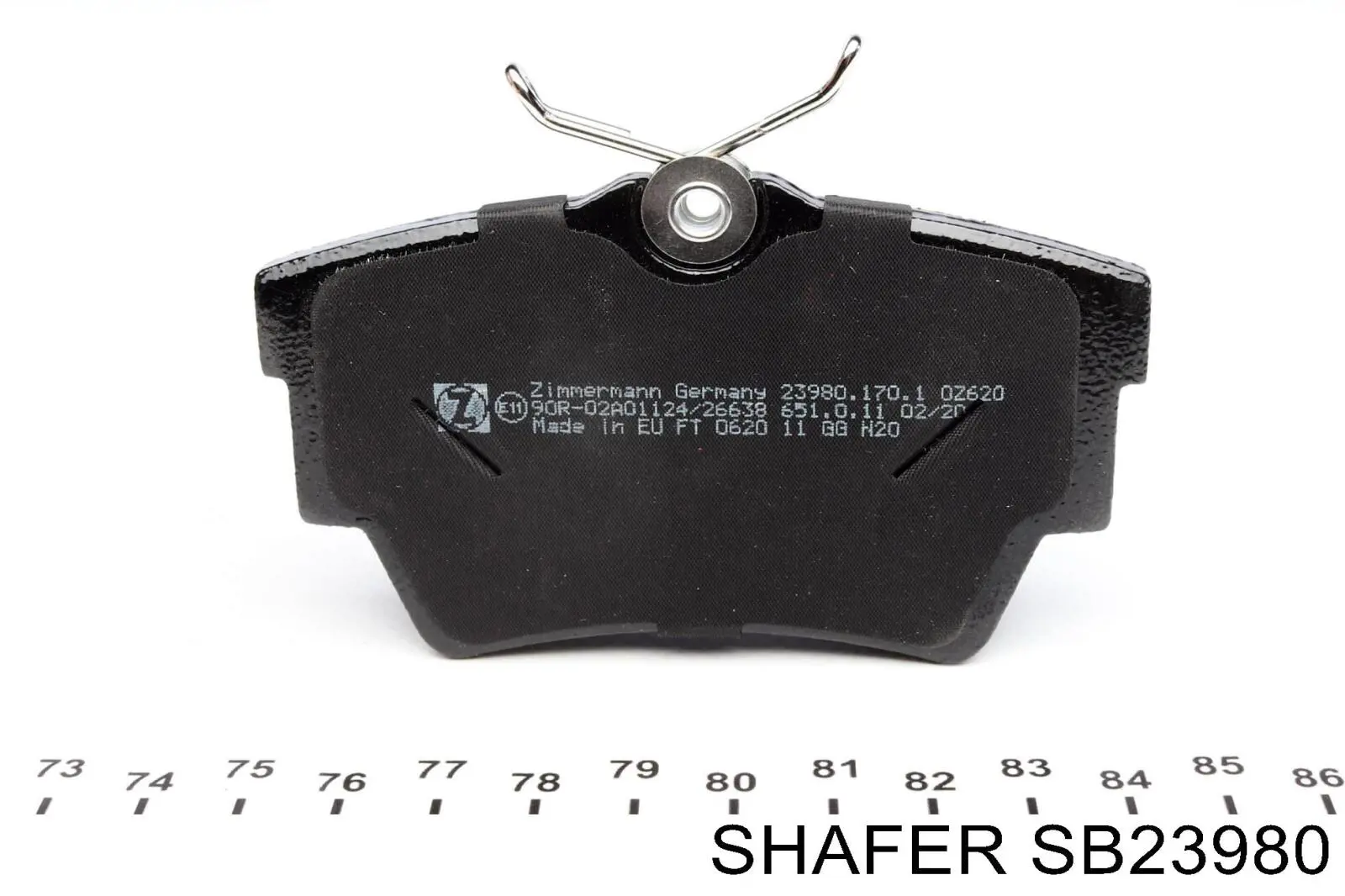 SB23980 Shafer Sapatas do freio traseiras de disco