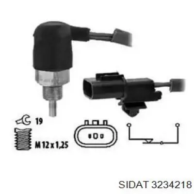 MR528025 Mitsubishi Sensor de ativação das luzes de marcha à ré