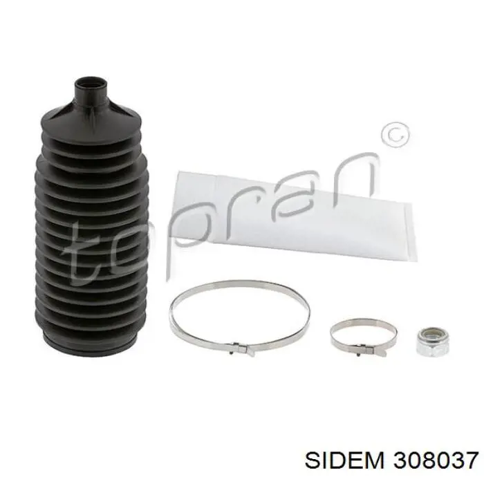 Compre 308037 Sidem Bota de proteção do mecanismo de direção (de cremalheira)
