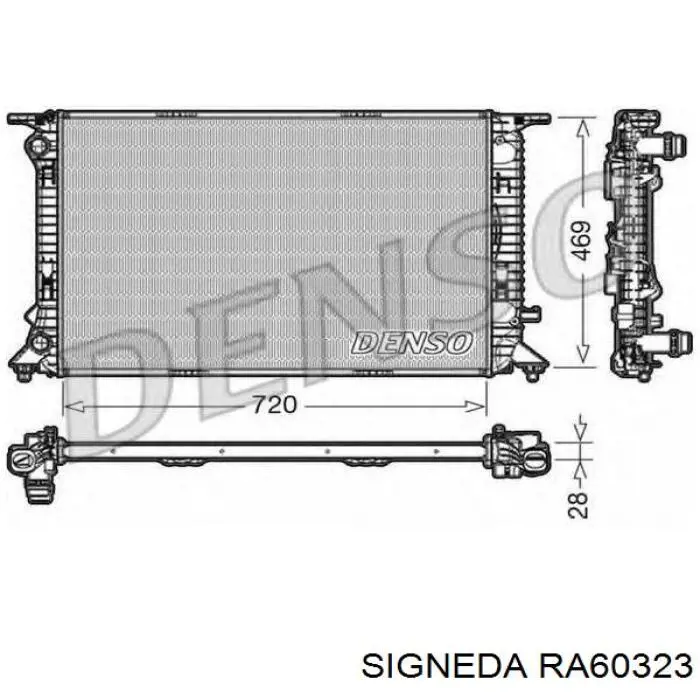 Compre RA60323 Signeda Radiador de esfriamento de motor
